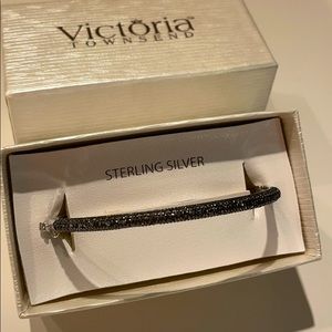 Black diamond and sterling silver bracelet.
